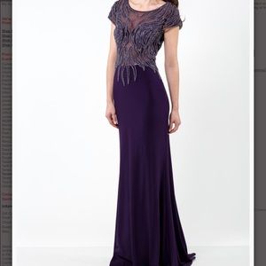 Terani couture eggplant gown